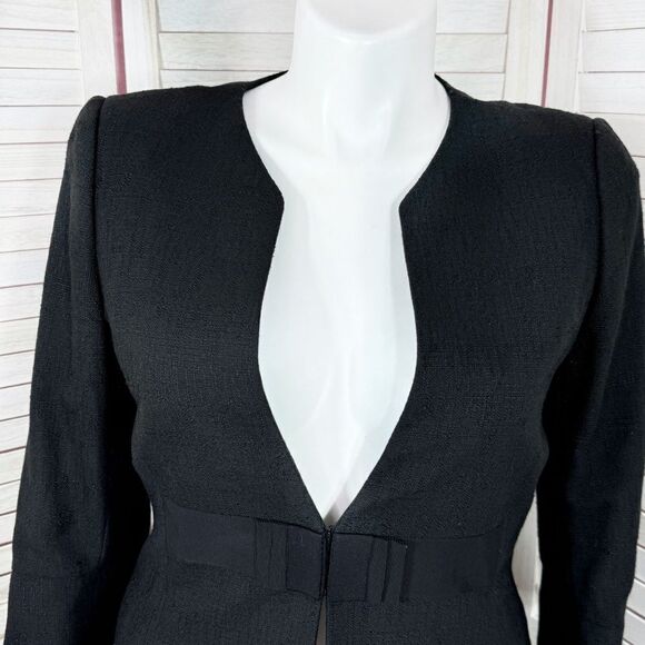 Isabella DeMarco Woven Duster Topper Blazer Jacket Black 10 - Picture 5 of 14